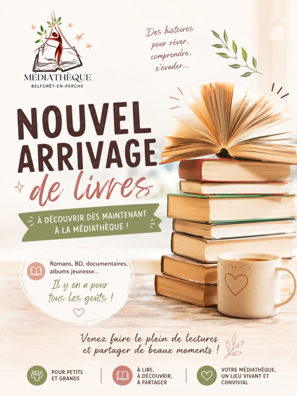 Nouvel arrivage de livres- M&eacute;diath&egrave;que